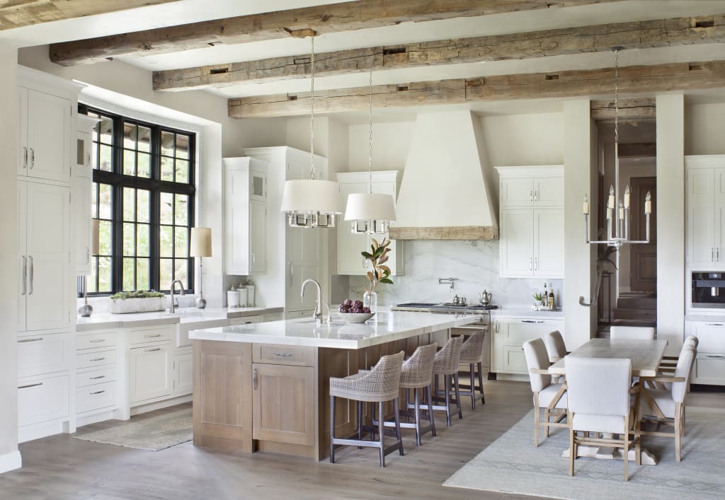 rustic modern open kitchen